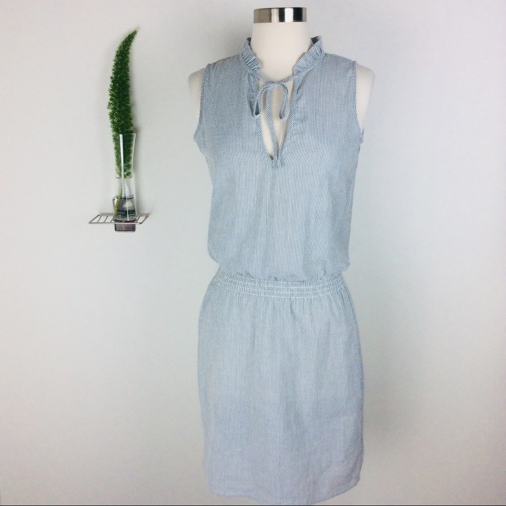 Go Coco Trendy Seersucker Sleeveless Dress Size S